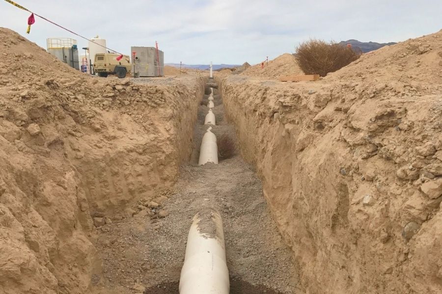 Sewer Line installation in Mountains Edge